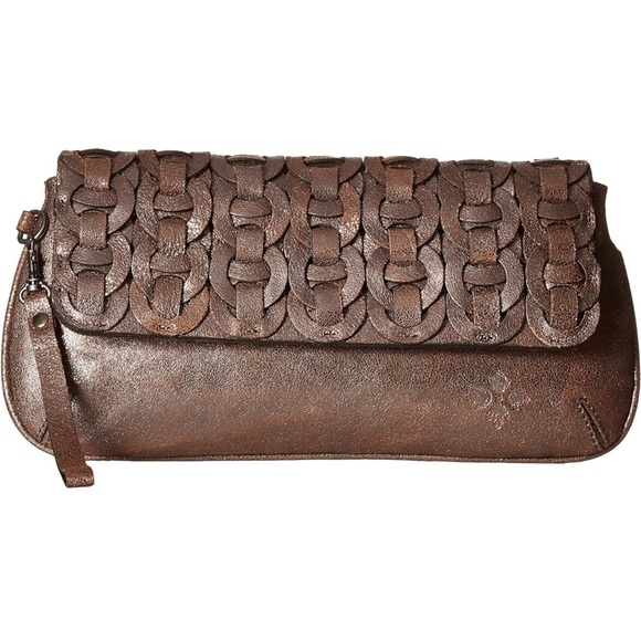 Patricia Nash Handbags - Patricia Nash Baku Clutch Crossbody Burgundy Round‎ Chainlink